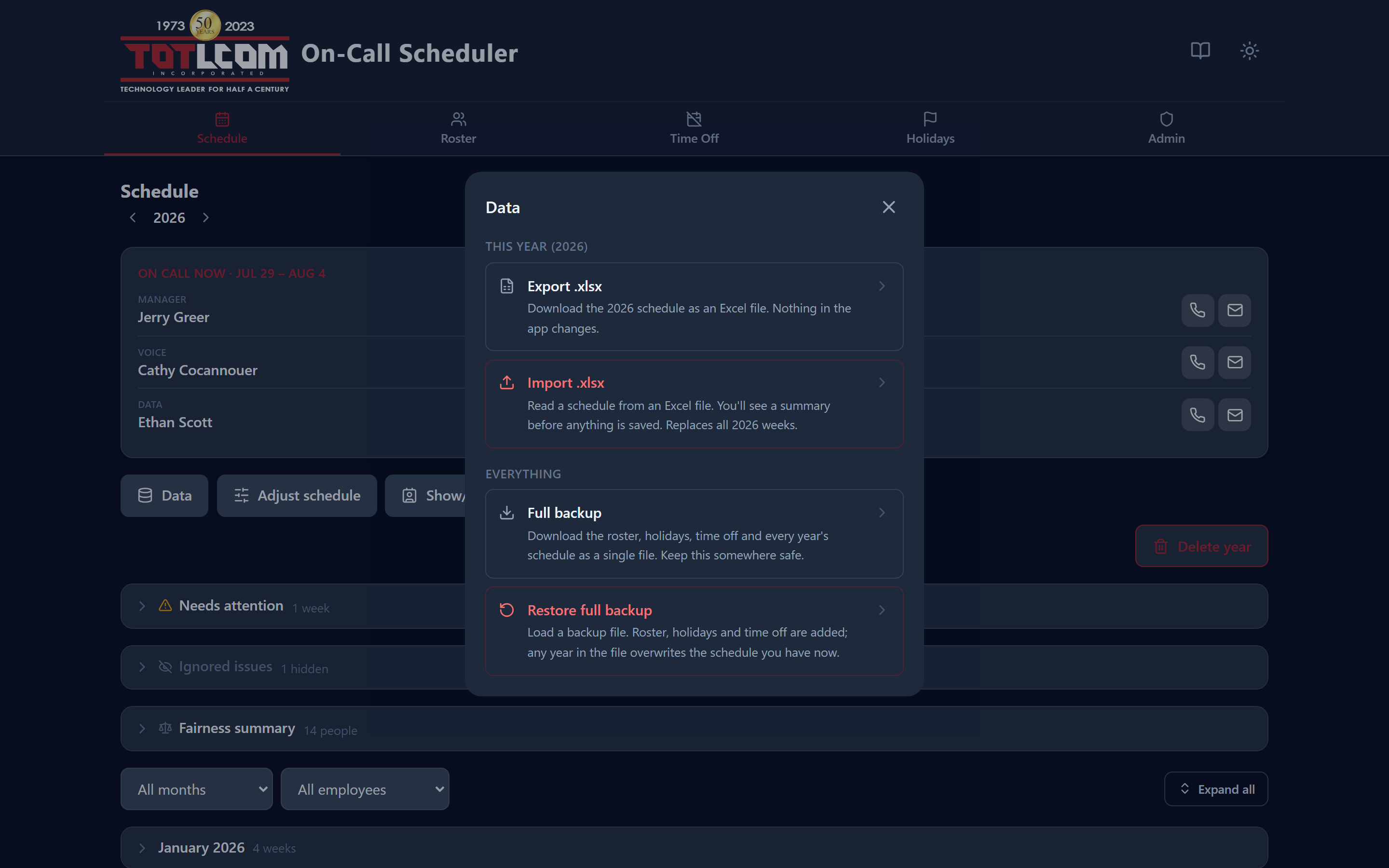 The Data menu